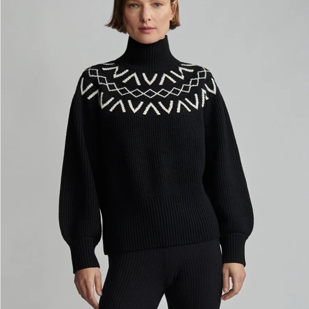 Varley Marcie fairisle yoke knit black - Picture 2 of 3